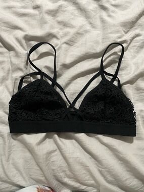 3/$10 Black Lace Strappy Bralette - Women Intimates & Sleepwear